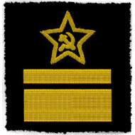 SOVIET FLEET NAVY 2 HIGH RANK OFFICERS SHOULDER PATCHES