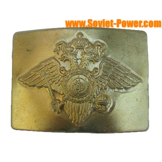 Hebilla dorada soviética para cinturón - Ministerio del Interior