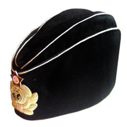 Sombrero de verano negro de oficial naval soviético Pilotka ruso