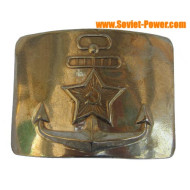 Soviet Navy Fleet officers golden buckle with anchor