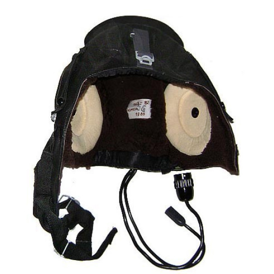 Casco volador de cuero de invierno de pilotos soviéticos Casco volador de cuero de invierno de pilotos soviéticos