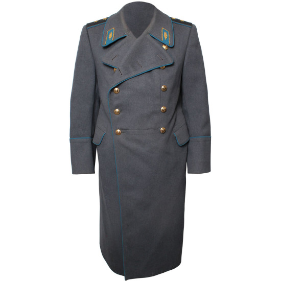 Abrigo de desfile gris de los generales de la Fuerza Aérea de la Unión Soviética Abrigo de invierno cálido del Ejército Rojo