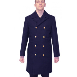 Soviet Woolen Navy Dark Blue USSR Officer's Overcoat