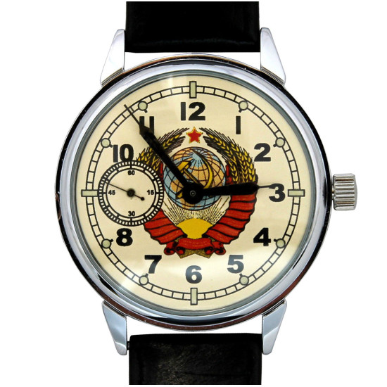 Soviet wristwatch Molnija USSR ARMS Russian Red Army mechanical watch