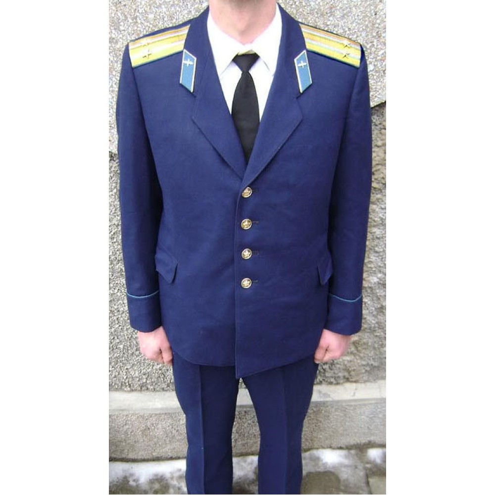 Russische Luftwaffenoffizier Der Blauen Uniform