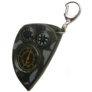 Compass Thermometer w/ keyring -Camping, Hiking, Biking, Backpack, Survival  gear