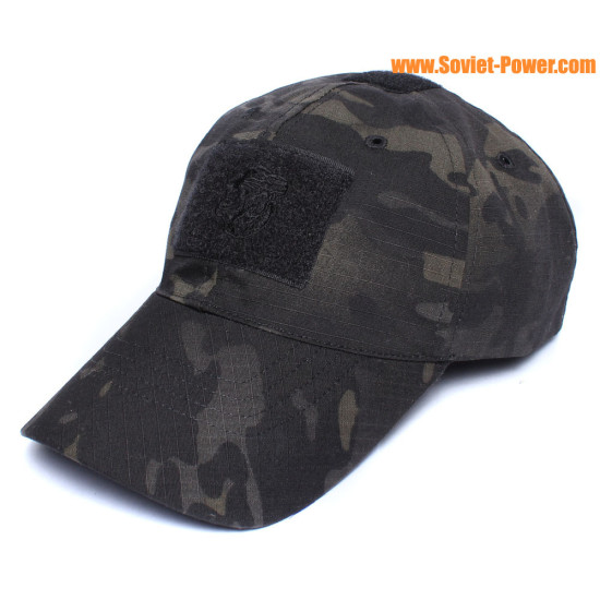 Casquette tactique camouflage foncé Python Autumn ripstop airsoft hat