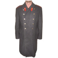 Pardessus soviétique gris policier en laine d'hiver URSS