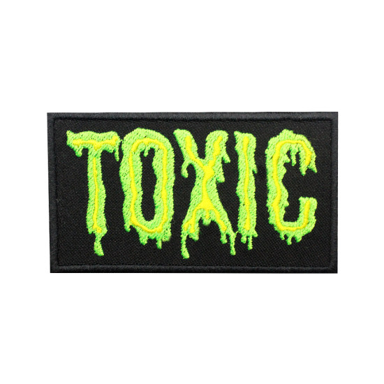 Toxic Halloween Embroidered Iron-on / Velcro Sleeve Patch