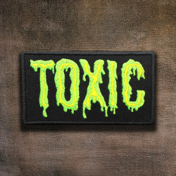 Toppa termoadesiva/velcro ricamata per Halloween Toxic