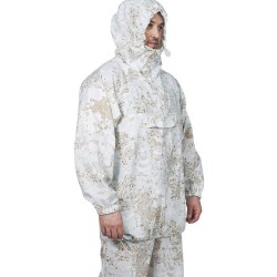 Costume d'hiver chaud Masquage Costume de type "Sniper" Blanc neige camouflage Airsoft uniforme Vêtements de chasse